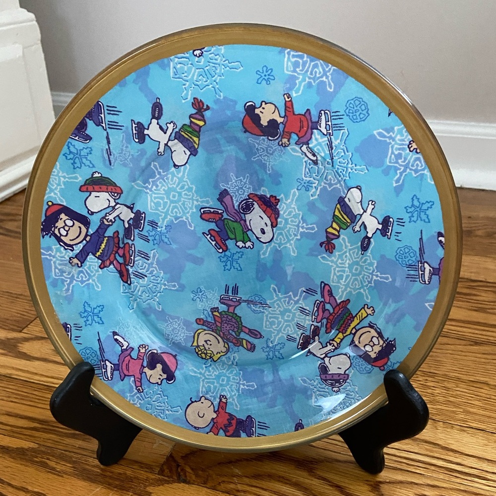 Handmade Peanuts Holiday Plate